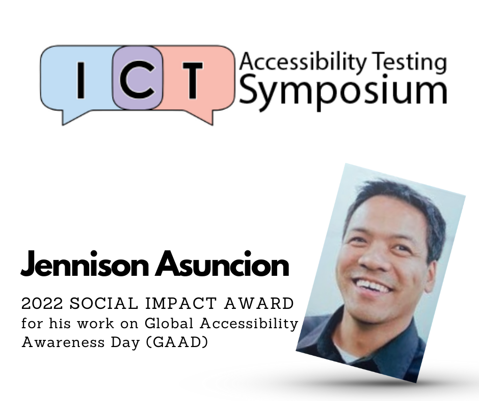 Jennison Asuncion, 2022 Social Impact Award for his work on Global Accessibility Awareness Day